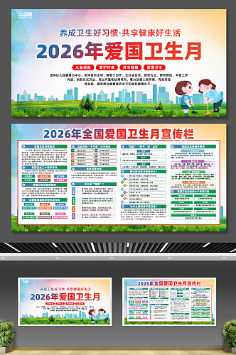 2026年第38个全国爱国卫生月展板