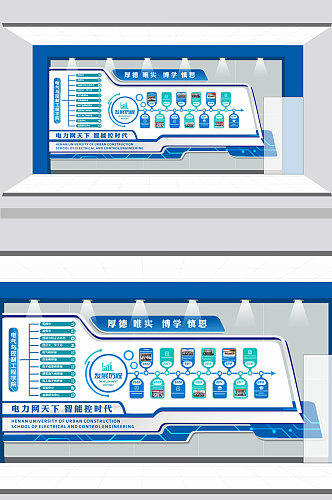 科技学院校园发展历程企业简介公司文化墙