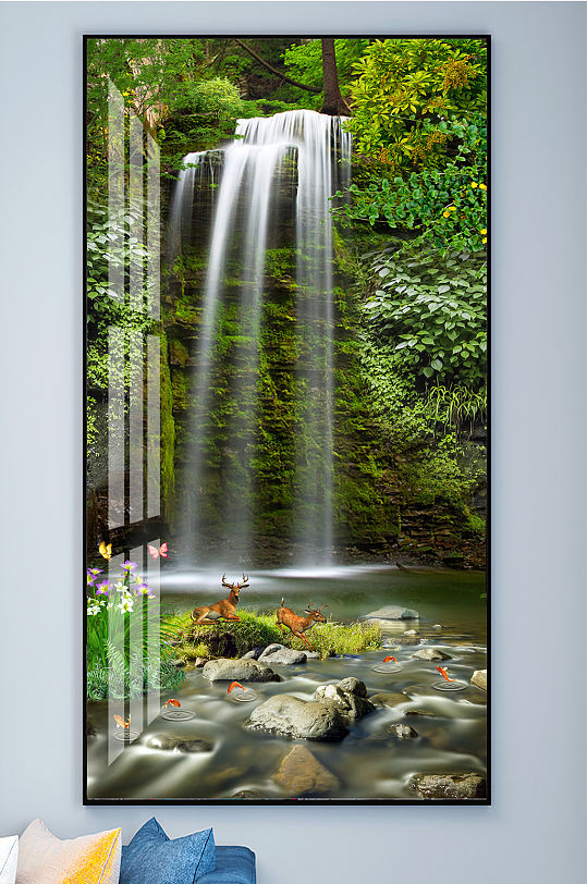 流水生财画江山如画-众图网