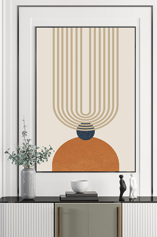 抽象几何图形组合装饰画