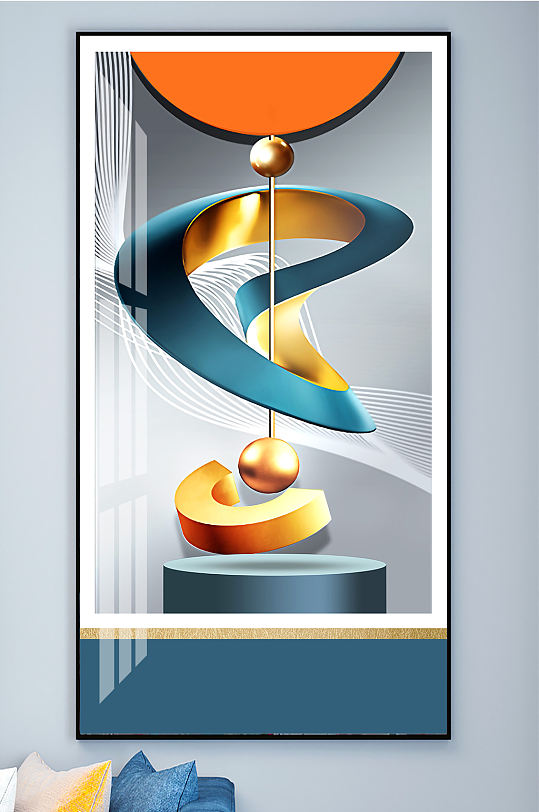 抽象立体几何装饰画玄关