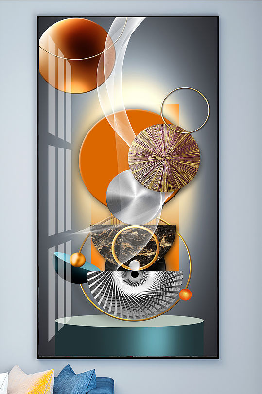 抽象立体几何装饰画玄关