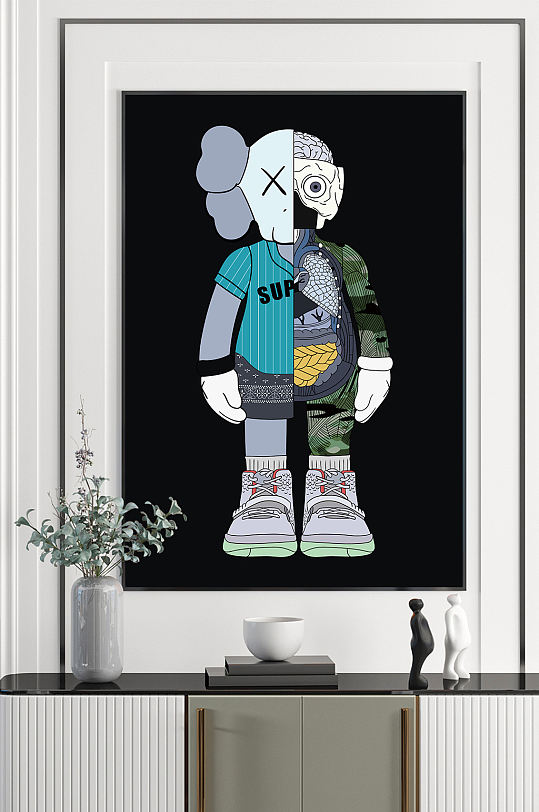 暴力熊卡通儿童装饰画