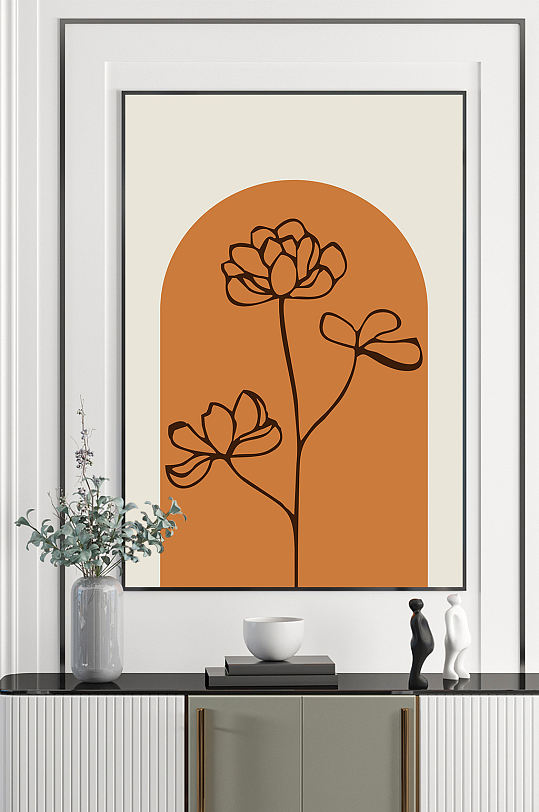 植物手绘插画装饰画