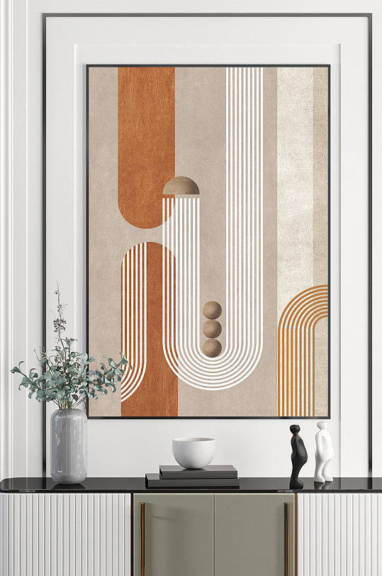 抽象几何图形装饰画-众图网