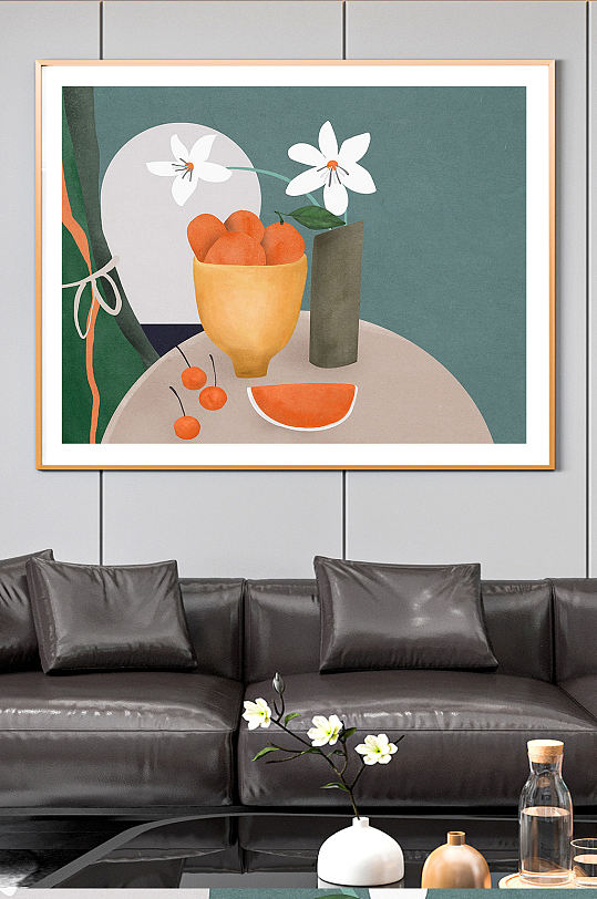 花瓶手绘插画装饰画