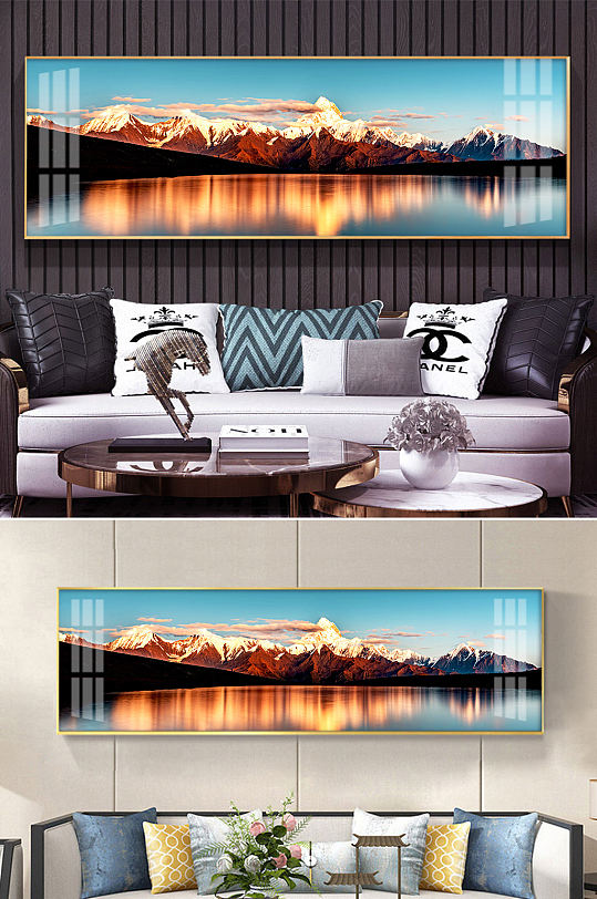 大自然山水风景装饰画-众图网