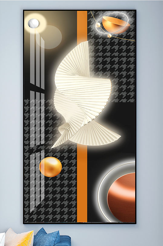 扇贝几何装饰画图片-扇贝几何装饰画设计素材-扇贝几何装饰画模板下载