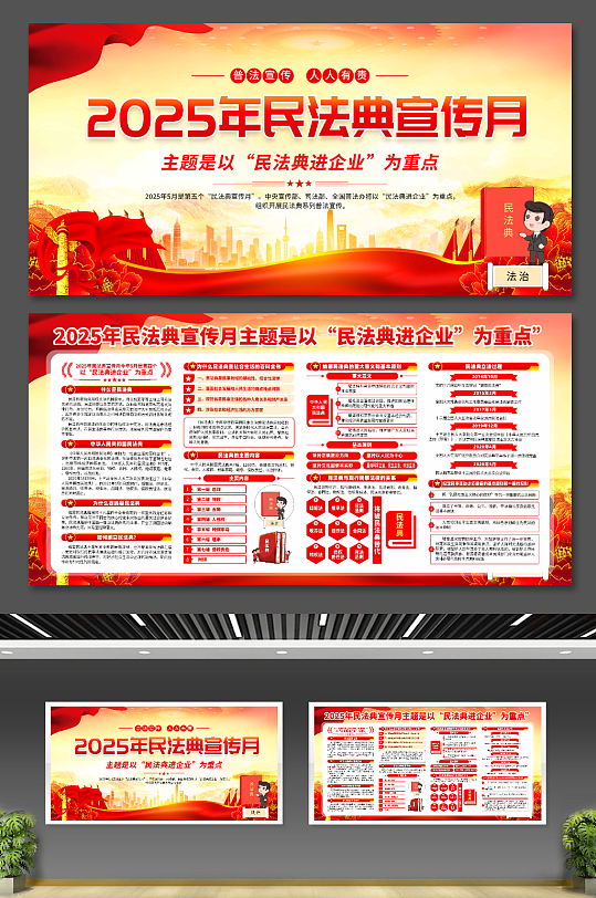2025年民法典宣传月展板