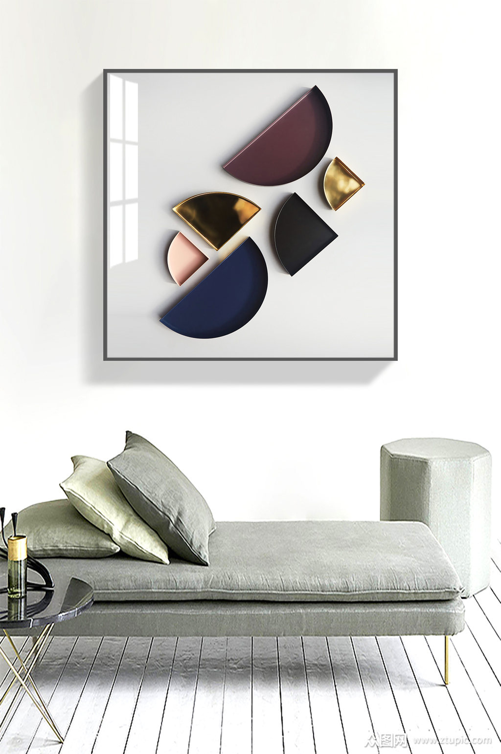 几何抽象方块正方形装饰画