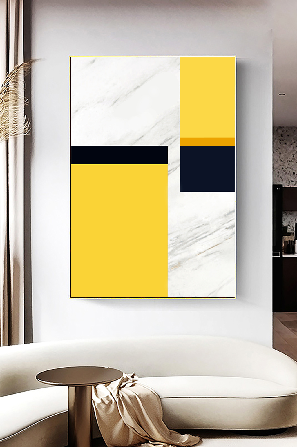 >几何方块抽象装饰画