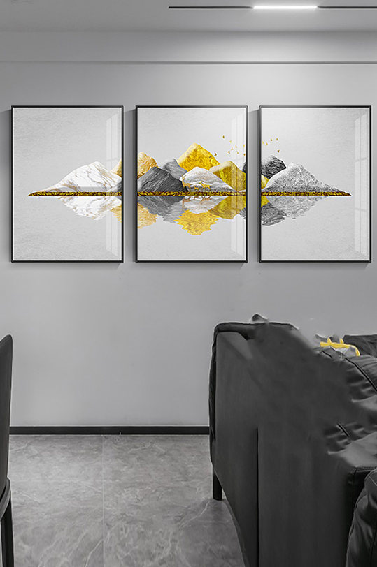 轻奢中式客厅装饰画-众图网