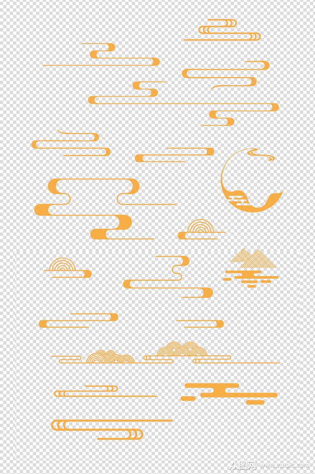 免抠祥云设计元素祥云矢量图