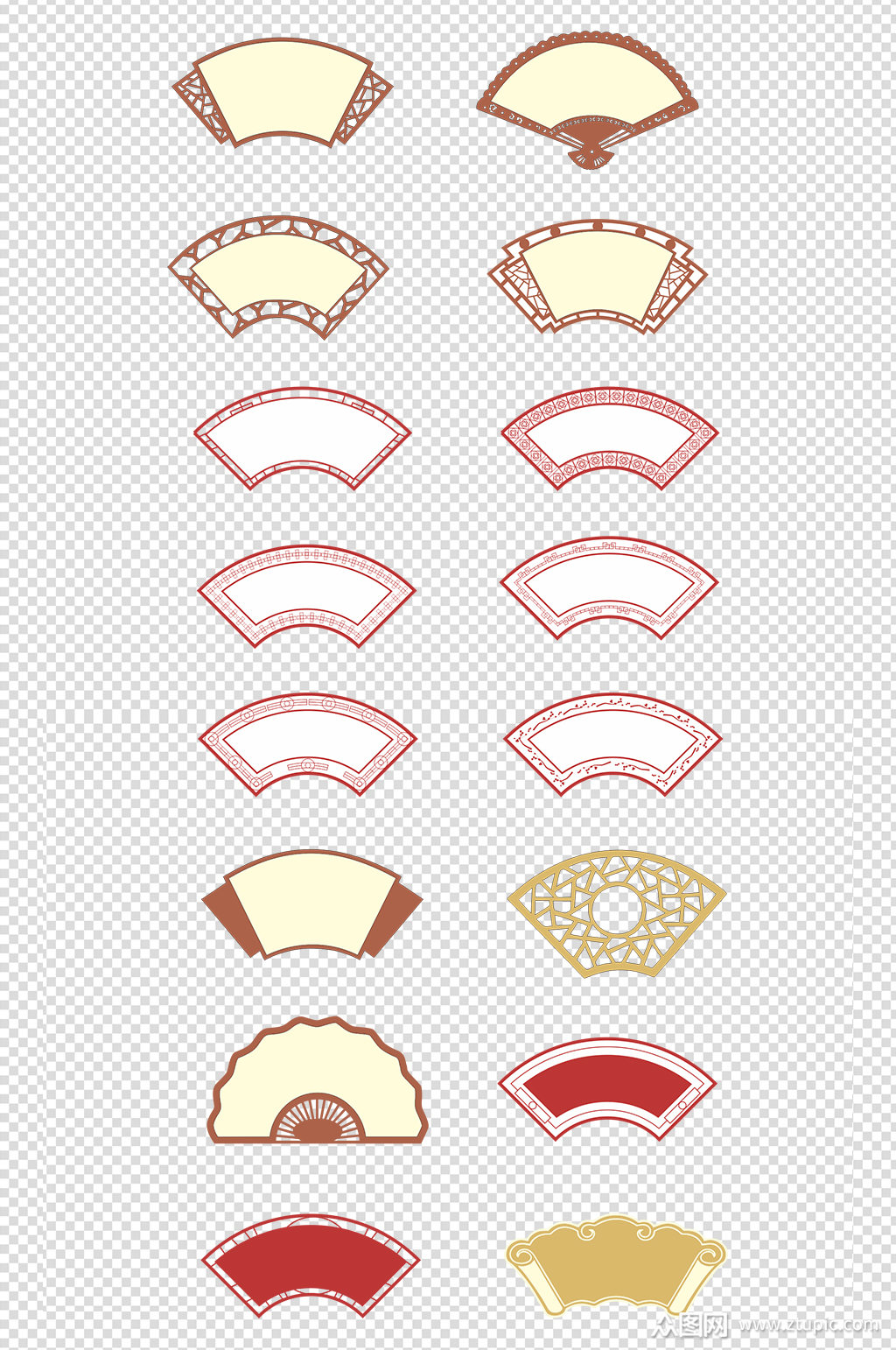 扇形形状免扣设计