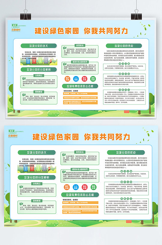 垃圾分類展板設(shè)計