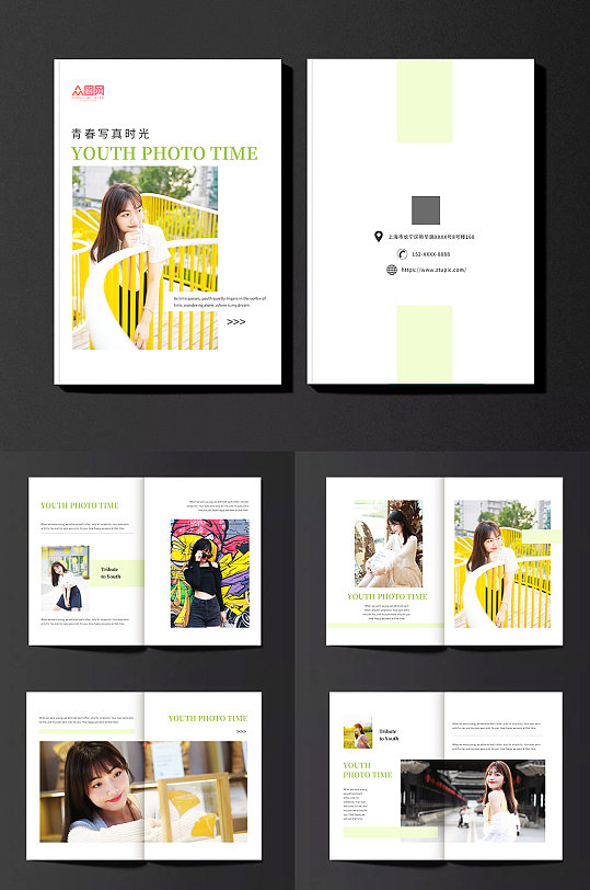 简约摄影写真集影楼相册画册设计-众图网