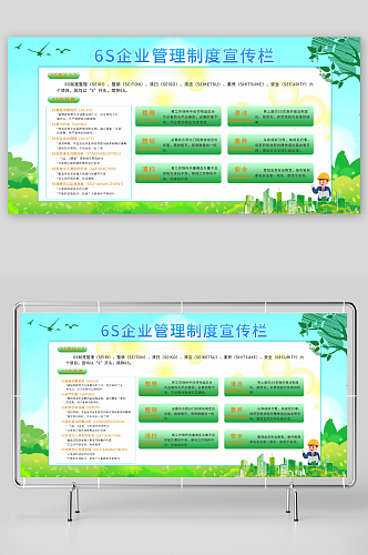 企业管理6S企业管理制度展板