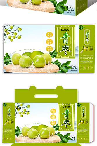 绿色食品青枣水果包装设计