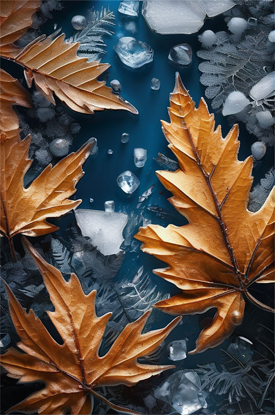 枯叶落叶风景数字艺术图片