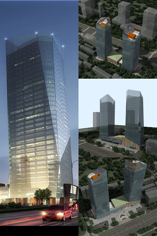 太原高层办公楼3d建筑模型