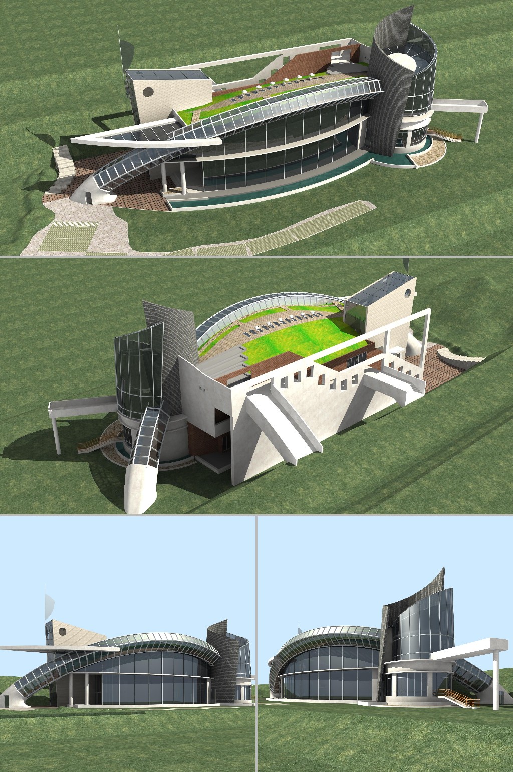 会所3d建筑模型素材
