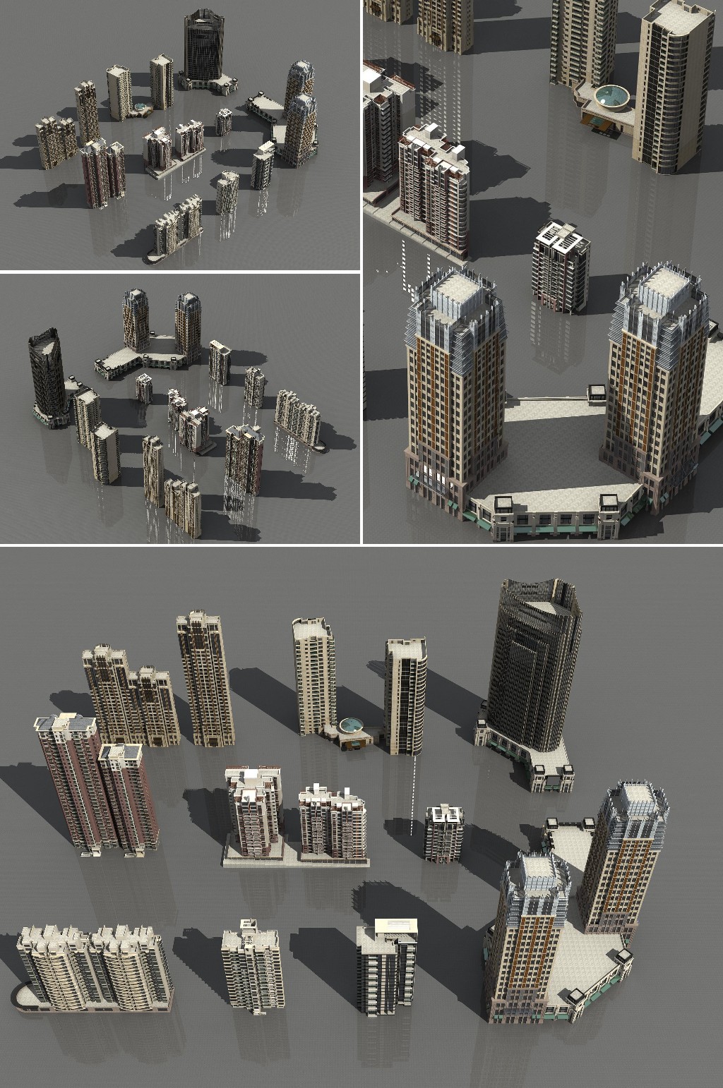 高层住宅3d建筑模型素材