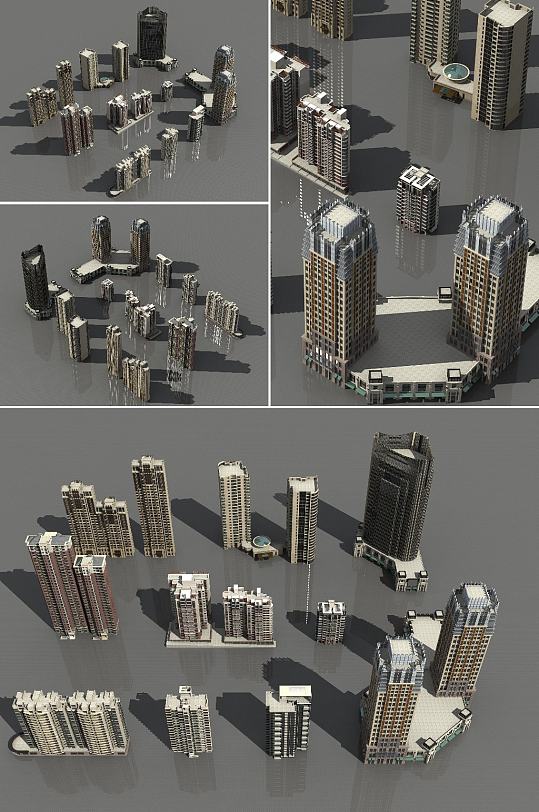 高层住宅3d建筑模型