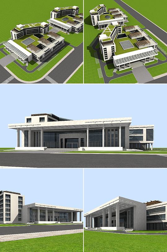 医院3d建筑模型