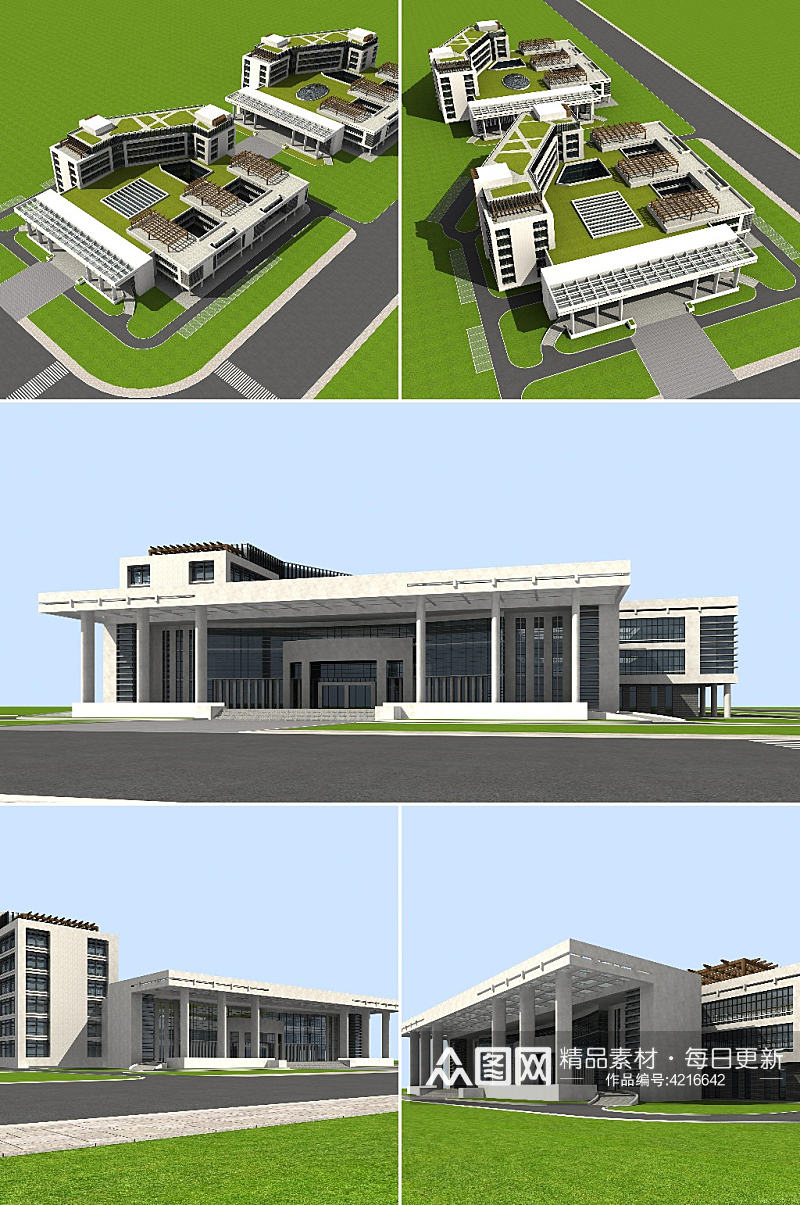 医院3d建筑模型素材