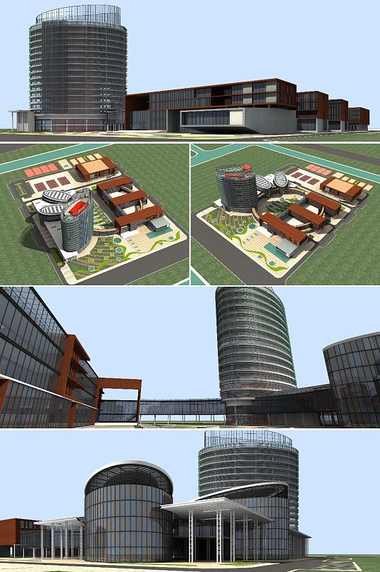 社区中心3dmax建筑模型