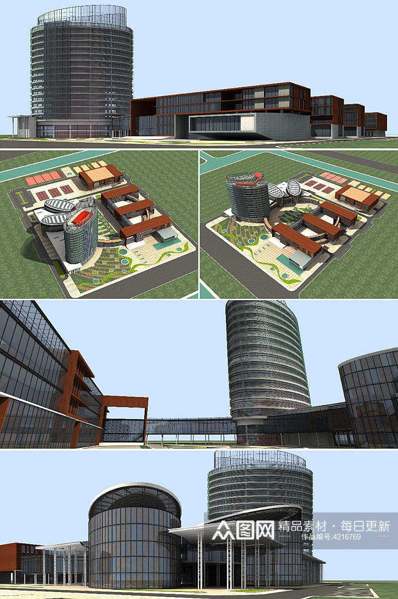 社区中心3dmax建筑模型素材