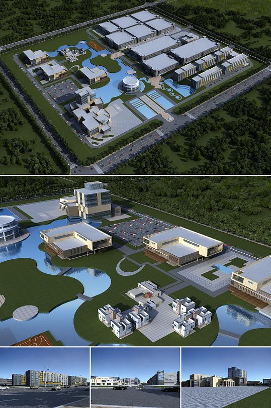 科技园3dmax建筑模型-众图网