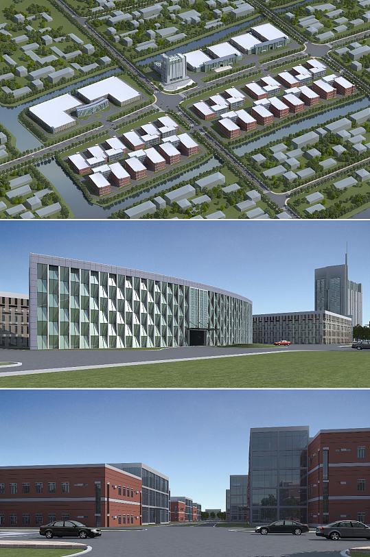 工业园3dmax建筑模型