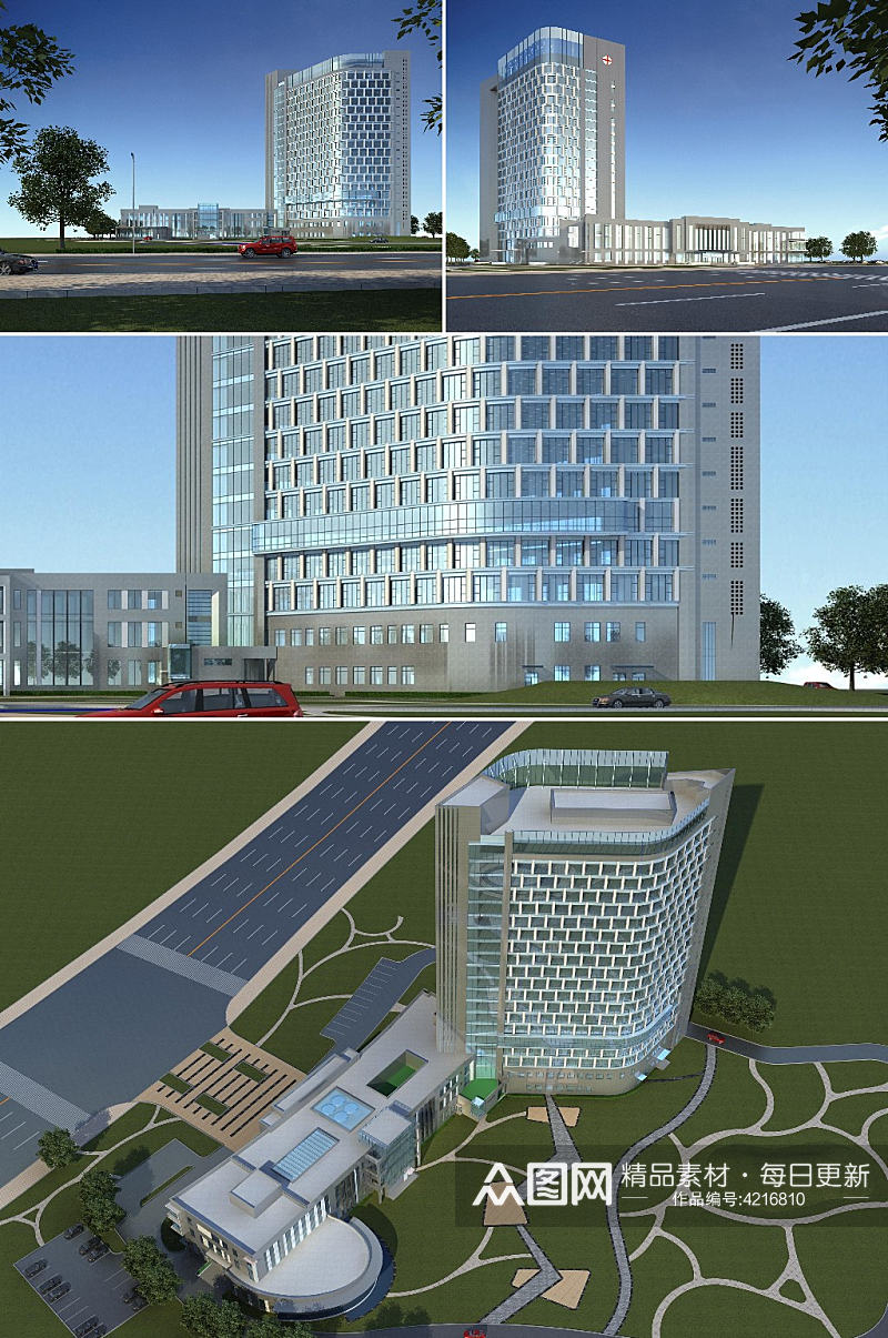 三医院3dmax建筑模型素材