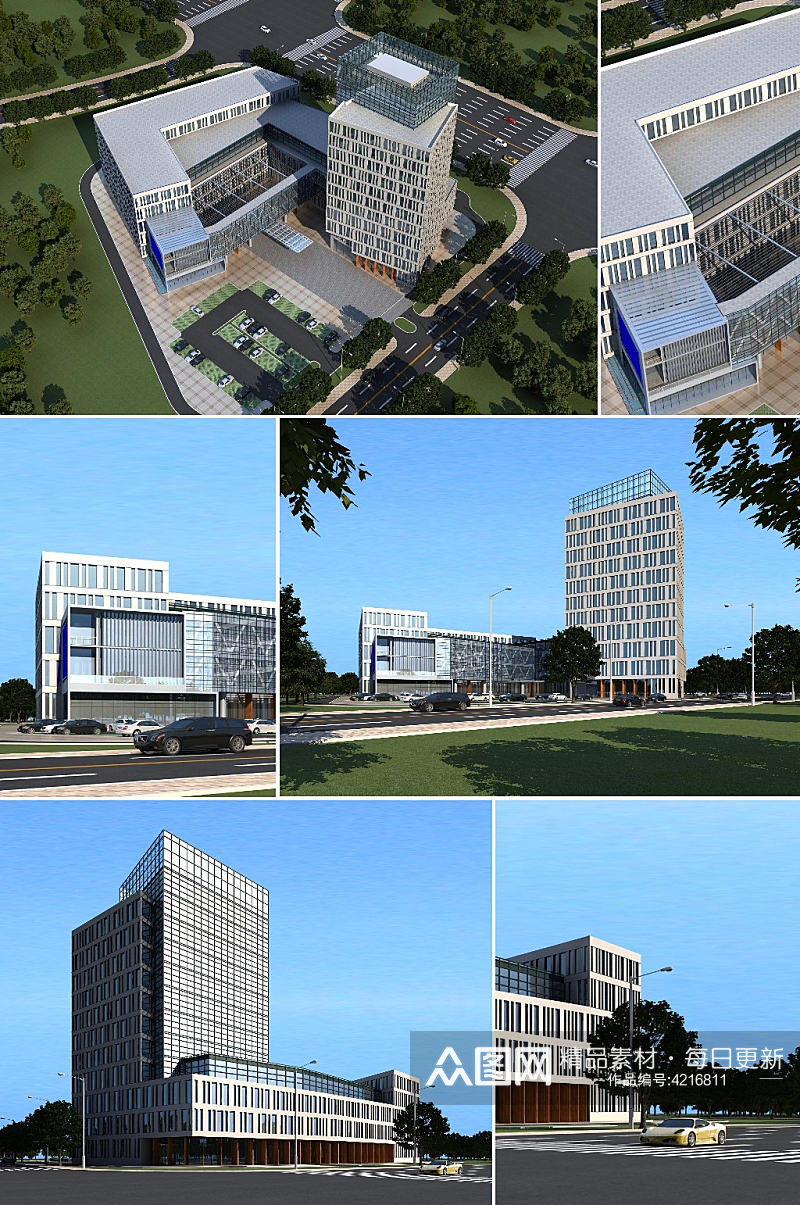 信息大厦3dmax建筑模型素材