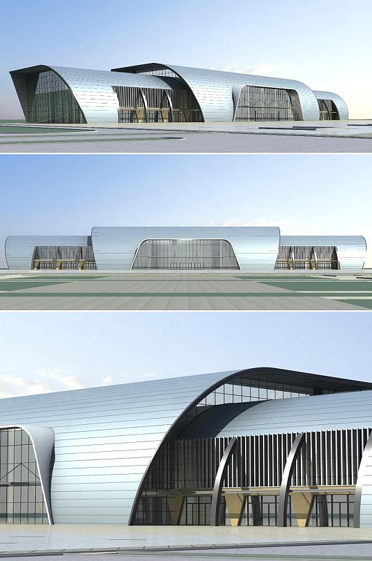 火车站3dmax建筑模型