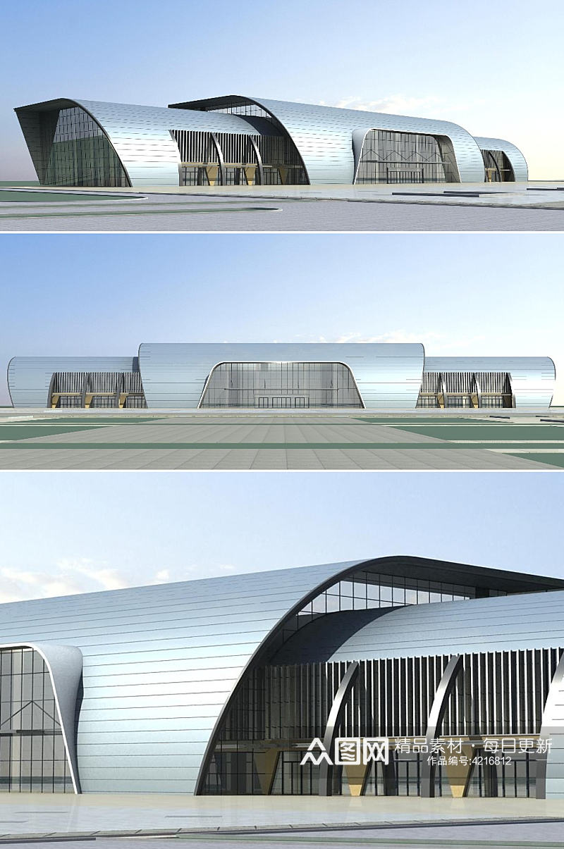 火车站3dmax建筑模型素材