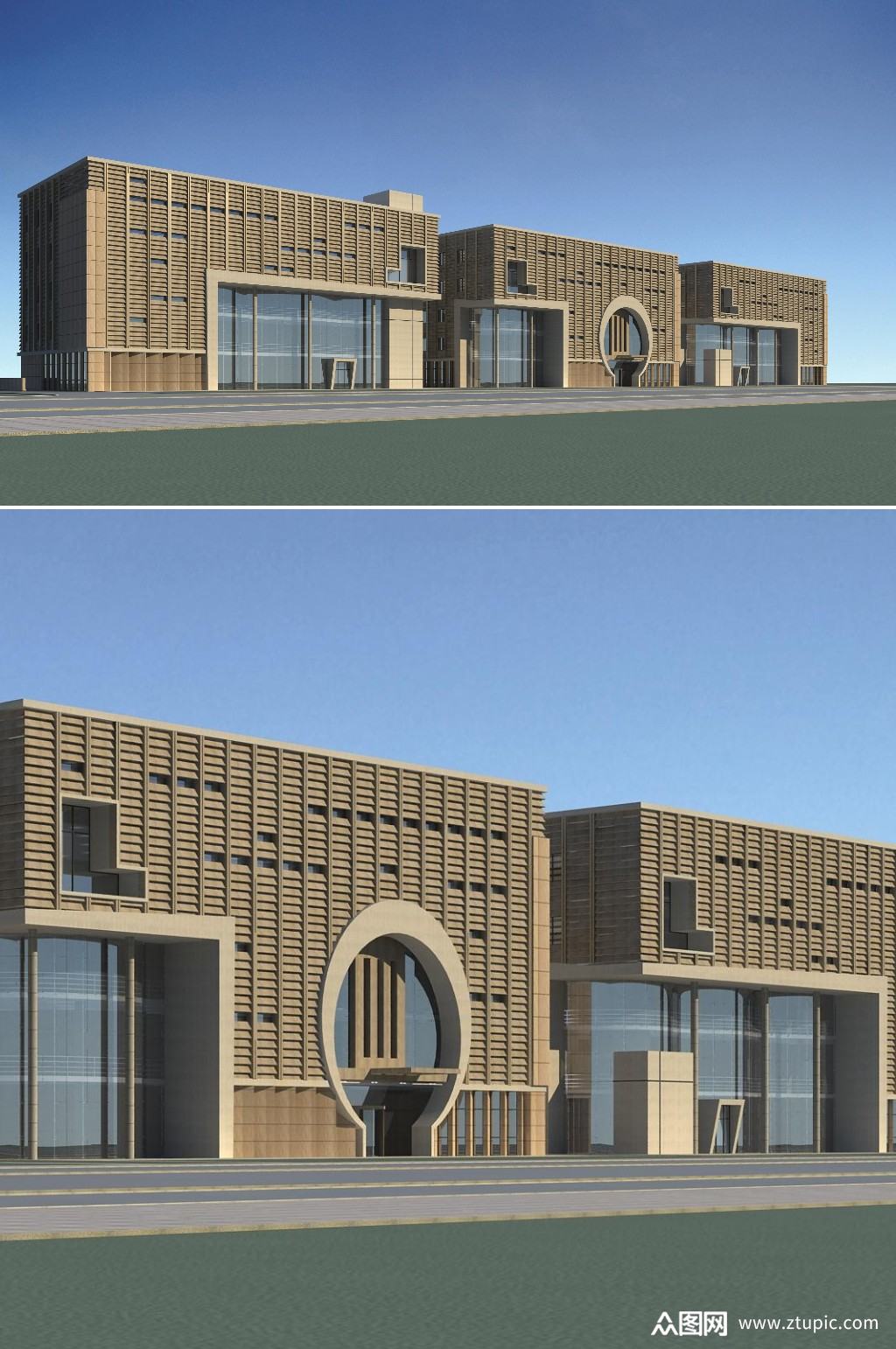 办公楼3dmax建筑模型素材