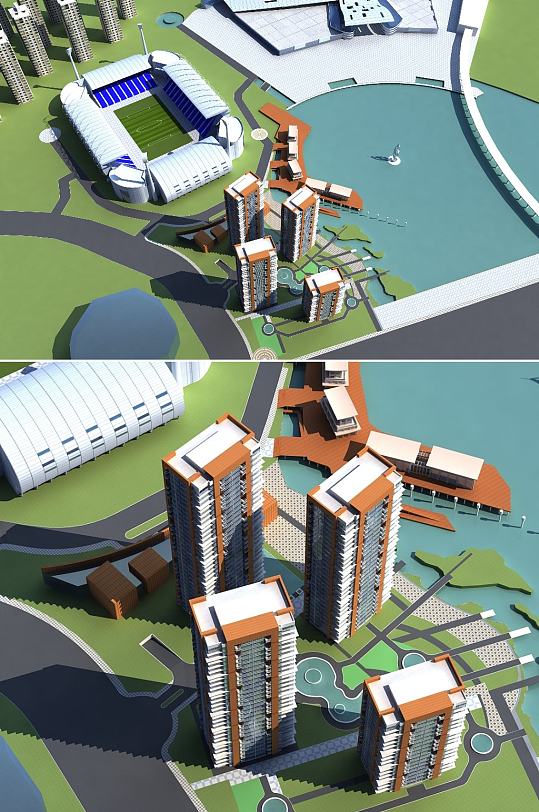 天津住宅3dmax建筑模型
