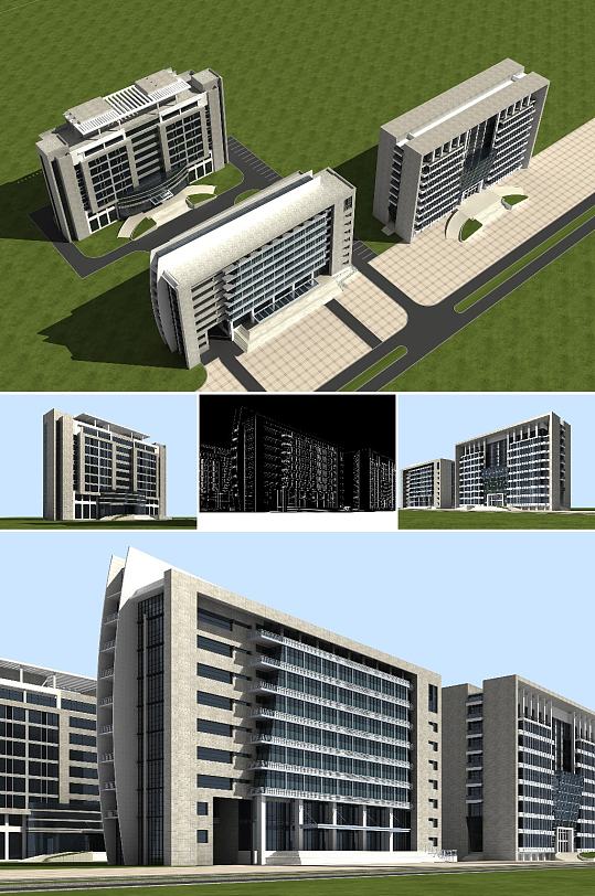 湖北国土局3dmax建筑模型