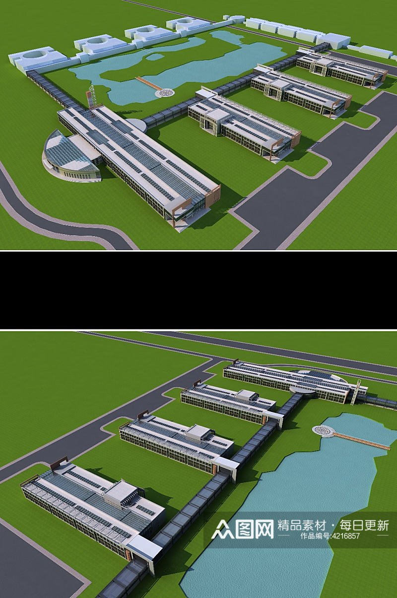学校3dmax建筑模型素材