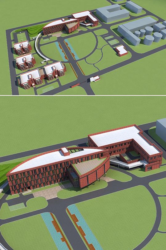 学校3dmax建筑模型