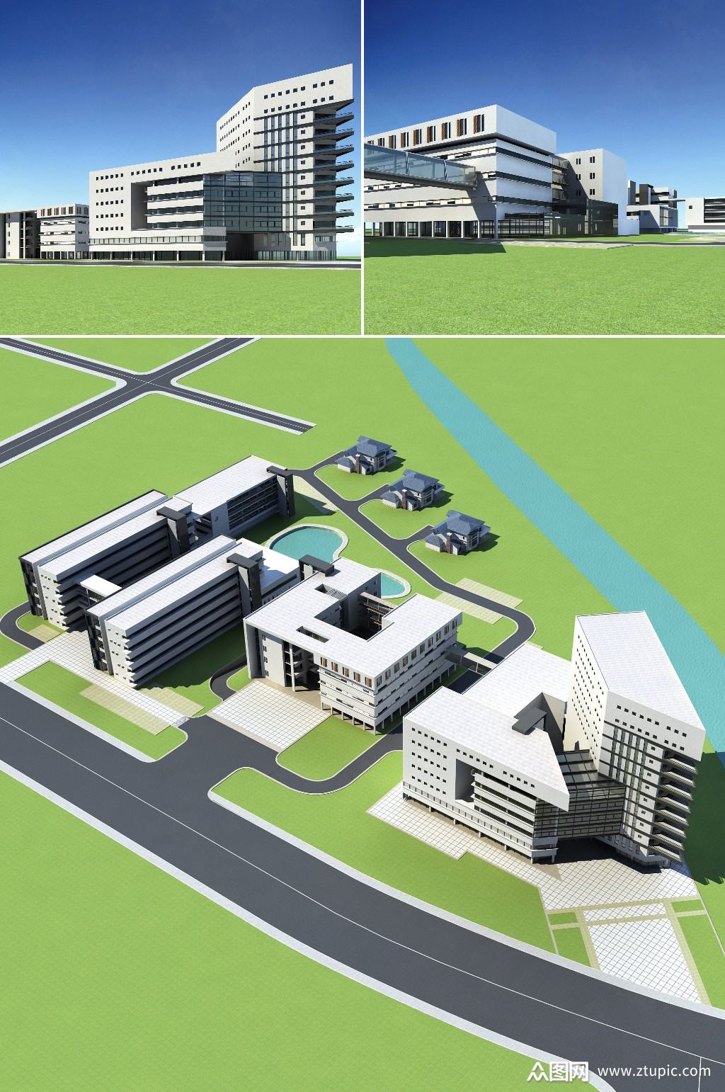 研究所3dmax建筑模型模板下载-编号4216882-众图网