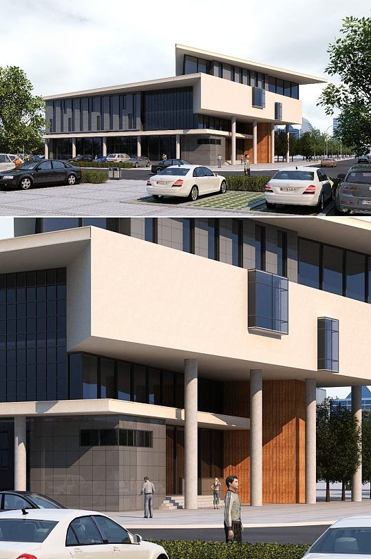 办公楼3dmax建筑模型
