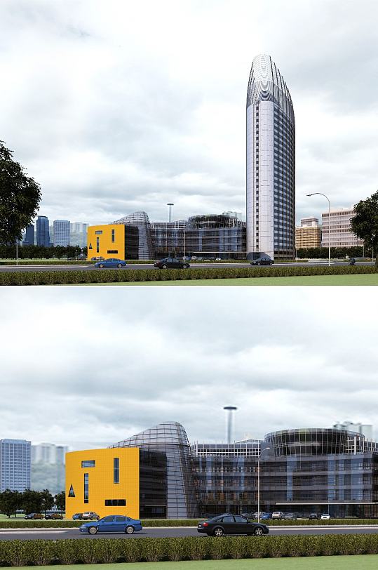 商业办公楼3dmax建筑模型