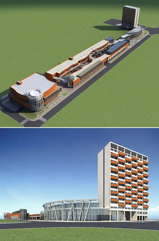 商业办公楼3dmax建筑模型