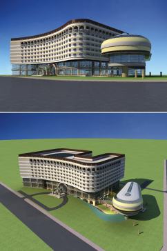 欧式酒店3dmax建筑模型