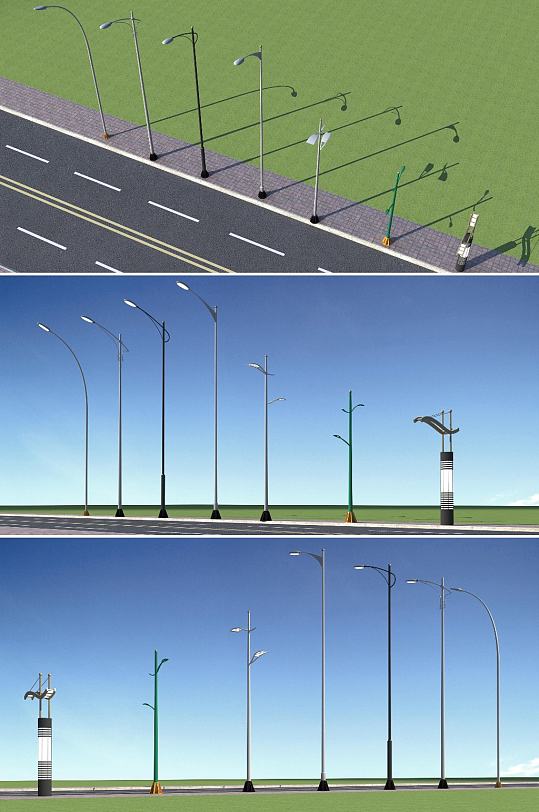 路灯3dmax模型-众图网