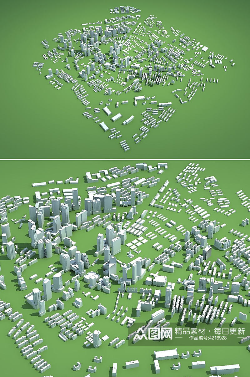 优秀体量规划建筑3dmax模型素材