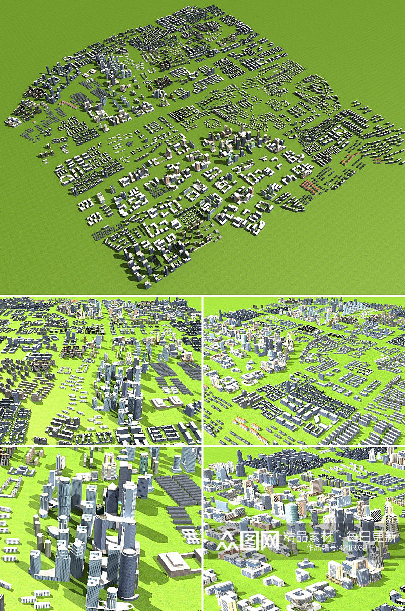 简模规划建筑3dmax模型素材